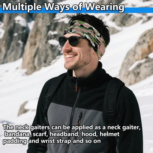 Miniatura 5 de 12 polainas refrescantes para el cuello para hombres y mujeres, transpirables, protección solar, bandanas para el cuello