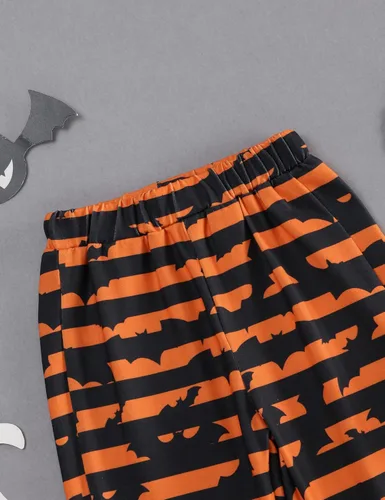 Miniatura 5 de Sudadera con capucha para bebé niño de Halloween, sudadera con capucha y estampado de murciélagos, ropa de Halloween para bebé, 6 meses-3 años