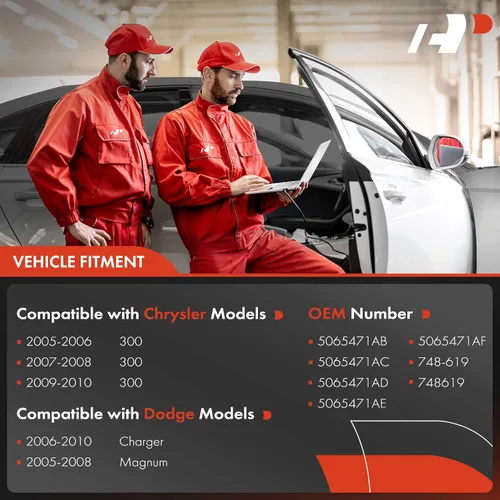Miniatura 2 de A-Premium Elevalunas eléctrico delantero del lado del conductor con motor de 2 pines compatible con Chrysler 300 2005-2010 y Dodge Charger