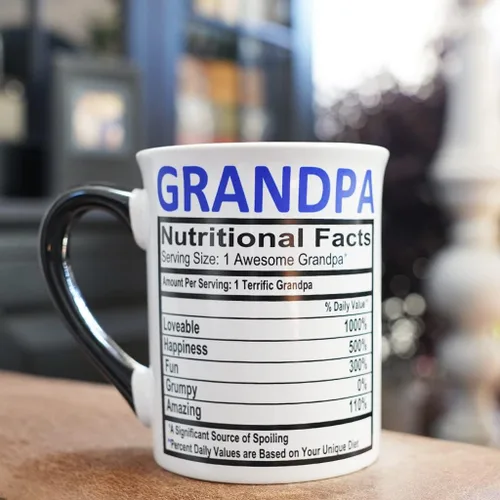 Miniatura 9 de Cottage Creek Taza para abuelo, taza de café de cerámica de 16 onzas con datos nutricionales para abuelos, regalos para hombres, papá, papaw, papaw