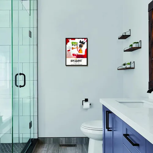 Miniatura 7 de RETRART Basquiat - Arte de pared de 8 x 10 pulgadas, impresión en lienzo de grafiti, póster de arte callejero para decoración de dormitorio