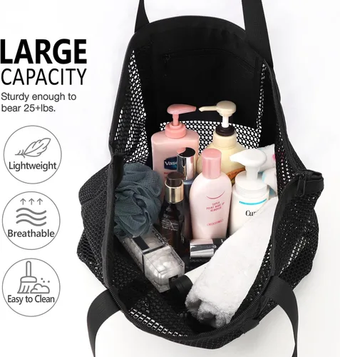 Miniatura 6 de hatisan Bolsa de playa de malla, bolsas de playa mejoradas para mujer, bolsa de malla, bolsa hobo, accesorios de playa