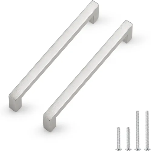 Miniatura 39 de Probrico - Tiradores cuadrados de acero inoxidable para puerta de armario o cajón, color negro, 0.5 pulgadas de ancho