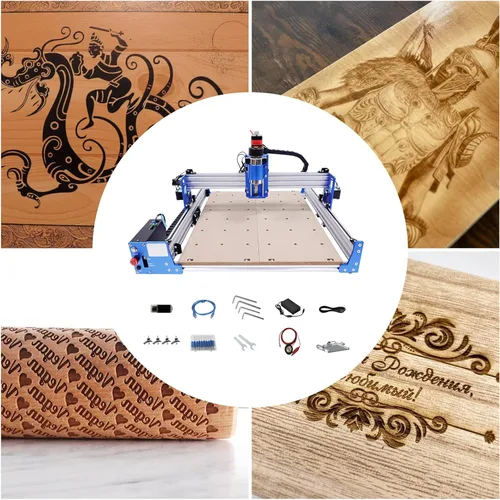 Miniatura 3 de Máquina de enrutador CNC, kit de máquina CNC Pro, mini kit de enrutador CNC de bricolaje, máquina de grabado, para madera, metal, acrílico, MDF
