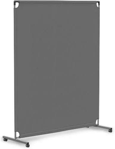 Steel-AID - Divisor de habitación de privacidad con ruedas de 50 pulgadas, separador de pared de oficina independiente con pantalla opaca que no se
