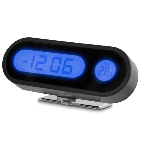 Miniatura 9 de Reloj de tiempo de coche Termómetro de coche Smart LED Digital Display Termómetro electrónico con retroiluminación