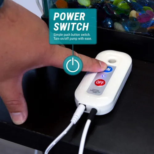 Miniatura 3 de TERA PUMP Bomba de agua sumergible eléctrica para tanque de peces de 12 V con manguera de descarga de 30 pies y entrada de malla filtrada, bomba