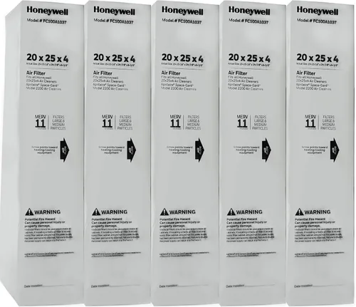 Honeywell FC100A1037-5 Merv 11 - Filtro de medios de 20 x 25 pulgadas (paquete de 5)