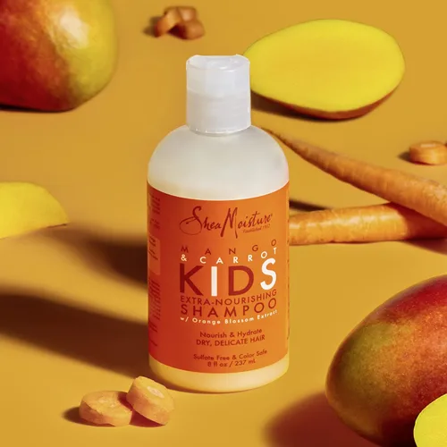Miniatura 11 de SheaMoisture Champú extra nutritivo para el cuidado del cabello para niños Mango Zanahoria con manteca de karité 8 oz