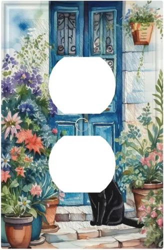 Miniatura 33 de Decorativo Arte Interruptor de Luz Cubiertas de Pintura al óleo Estilo Flores Placa de Pared de Interruptor de Interruptor Decorativo Placa