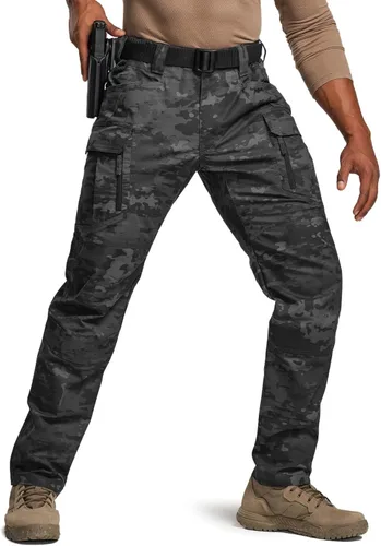 Miniatura 110 de CQR – Pantalones tácticos elásticos tipo cargo para hombre, resistentes al agua, de tela ripstop (antidesgarros), ligeros, ideales para uso diario