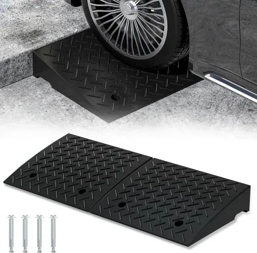 Reliancer 2 rampas de goma resistentes de 44000 libras, rampa de carga de grado profesional, rampa de carga para automóvil, rampa de motocicleta