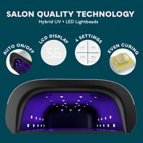 Miniatura 7 de SUNUV SUN3 - Lámpara de uñas LED UV profesional, luz UV con cable para uñas de gel y esmalte con 4 temporizadores y sensor inteligente, 39 cuentas