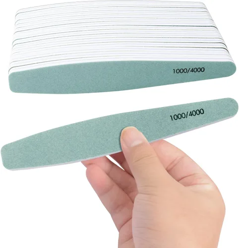 Miniatura 8 de Diesisa 15 limas de uñas de grano 80/80 para uñas naturales, tableros de esmeril de doble cara para uñas, limas de uñas profesionales para uñas