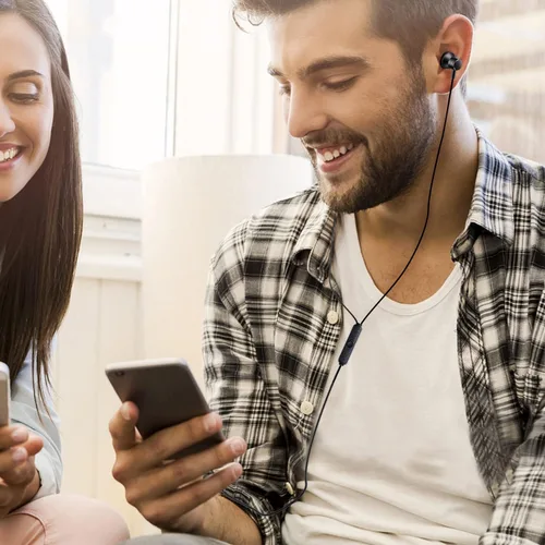 Miniatura 6 de Empsun Auriculares con cable con micrófono, auriculares estéreo con graves, auriculares de oído con aislamiento de ruido, compatibles con todos