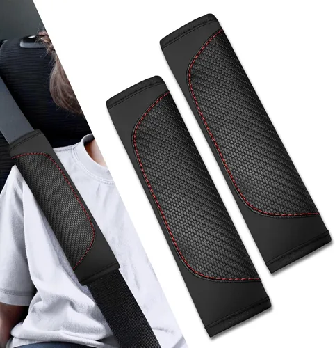 Miniatura 15 de 2 fundas para cinturón de seguridad de automóvil, almohadillas suaves para cinturón de seguridad, fundas para el cuello, protector de correa