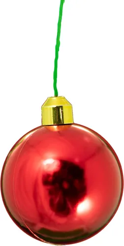 Miniatura 4 de Brillo Rojo Adornos de Bola de Navidad de Plástico, Adornos Colgantes Inastillables para Interior/Exterior (50mm)