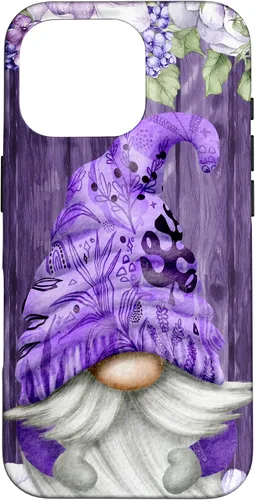 Miniatura 20 de Cute Purple Aesthetic Anemones Flower Pattern Lavender Gnome Case for iPhone 17