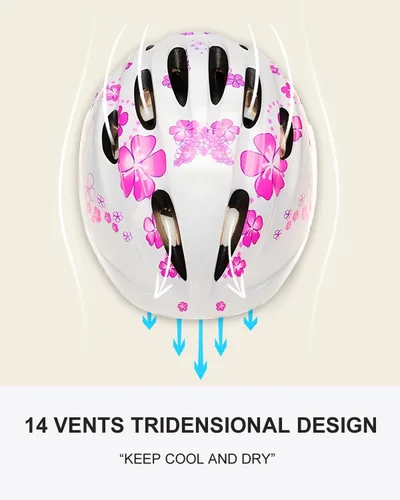 Miniatura 3 de Casco de bicicleta súperligero rosa para niñas pequeñas y bebés. Ángel