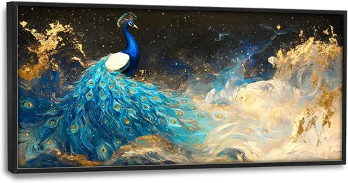Miniatura 19 de Cuadros Grandes Enmarcados Arte de Pared para Sala de Estar, Lobos del Bosque Decoración de Pared de Gran Tamaño Lobo Animal Impresión en Lienzo