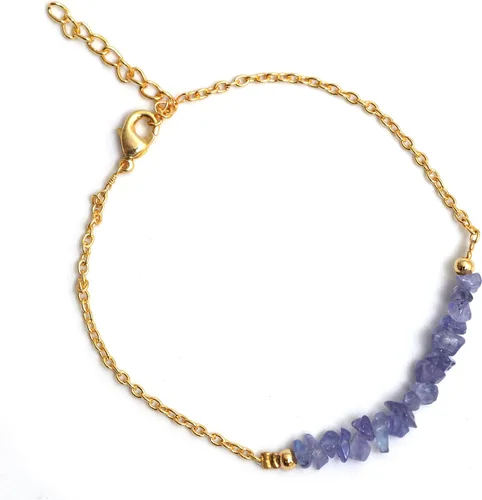 Miniatura 35 de Gempires Natural Chips Bar Bracelet, Energy Healing Crystals, Birthday, Gift for Her, Gemstone Jewelry 8 inch