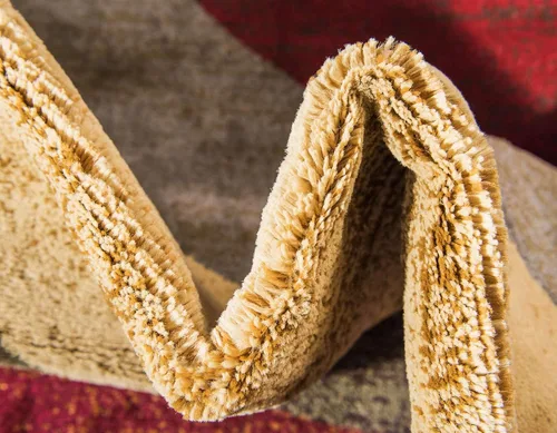 Miniatura 7 de Unique Loom Barista Collection - Alfombra Ngada (2 pies 2 pulgadas x 3 pies 1 pulgada, Rectangular, Beige/Rojo)
