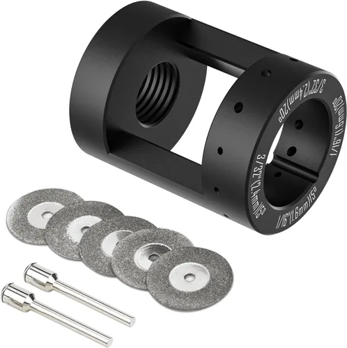 3mirrors - Afilador de electrodos de tungsteno de aluminio con cabezal de herramienta de soldadura TIG, ranura de corte multiángulo y