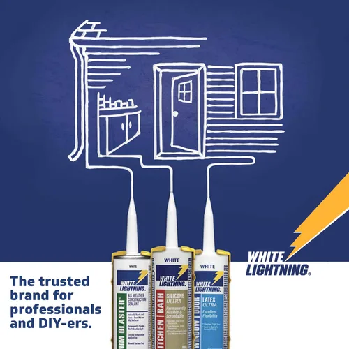 Miniatura 5 de White Lightning W13000010 Painter's Preferred - Calafateo de látex acrílico multiusos, blanco, 10 onzas líquidas