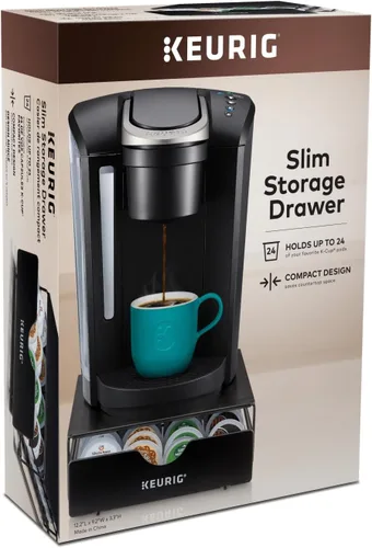 Miniatura 5 de Keurig Slim - Cajón de almacenamiento sin ruedas, para cápsulas de café, con capacidad hasta para 24 cápsulas de Keurig K-Cup, color negro, Cajón