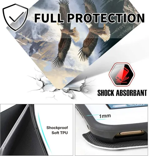 Miniatura 46 de Funda para tablet Fire 7 (12ª generación, versión 2022), delgada, a prueba de golpes, delgada, de piel sintética, con función de apagado/encendido