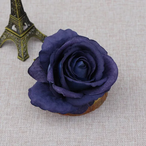 Miniatura 12 de 10 piezas de flores artificiales sin tallo de 3.9 in de cabeza de rosas artificiales estéticas para bodas, ramos, guirnaldas
