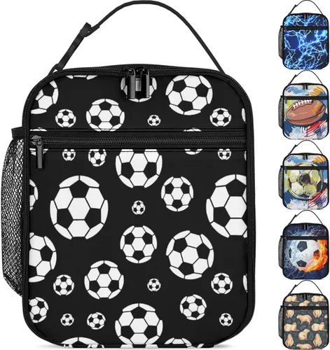 Miniatura 14 de Lonchera Lightning para niños y niñas, bolsa de almuerzo aislada reutilizable con bolsillo lateral, lonchera azul para niñas, niños y adolescentes
