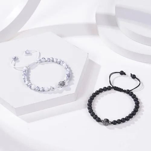Miniatura 3 de Lam Hub Fong Pulseras personalizadas con imagen en el interior para hombres, regalos de Navidad, pulsera de cuentas con foto para hombres, regalos