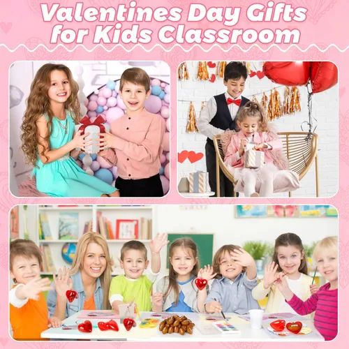 Miniatura 4 de WELLVO Regalos para el día de San Valentín para niños, escuela, paquete de 28 regalos de fiesta de fútbol de San Valentín para niños y niñas, mini