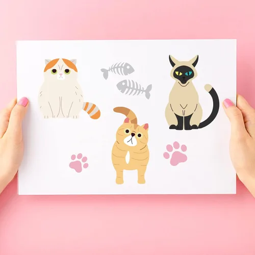 Miniatura 4 de BENECREAT 5 juegos de troqueles de metal de animales y gatos, troqueles de corte para hacer tarjetas, manualidades, álbumes de recortes, álbum