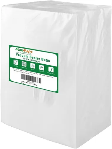 Miniatura 10 de MakMeFre Bolsas selladoras al vacío para congelador de 8 x 12 pulgadas de tamaño de 100 cuartos de galón para alimentos, sin BPA, grado comercial