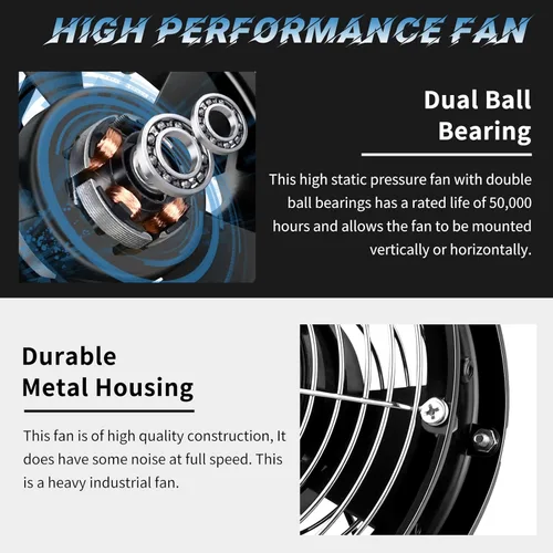 Miniatura 2 de Ventilador axial de alta velocidad para muffins de 6.772 in x 5.906 in x 2.008 in con interruptor de 110 V 120 V para proyectos de escape