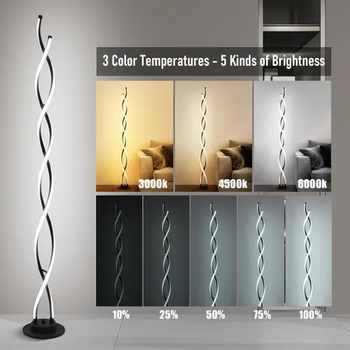 Miniatura 2 de Lámpara de pie, lámparas de pie LED modernas para sala de estar, 2500LM-40W, lámparas para sala de estar, lámpara de pie regulable con control