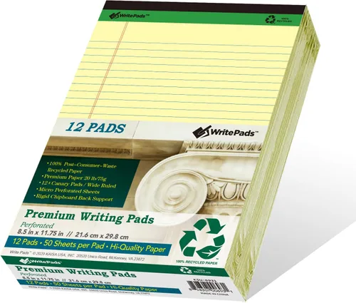 Miniatura 15 de KAISA KSU-6887 - Bloc de notas de tamaño legal de 15 libras, con hojas recicladas de color, 50 hojas con renglones, de 5 x 8 pulgadas, 8 blocs