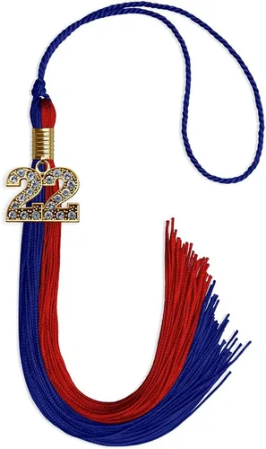 Miniatura 186 de Endea Graduation Borla de doble color con dije dorado (negro/oro brillante, 2022)