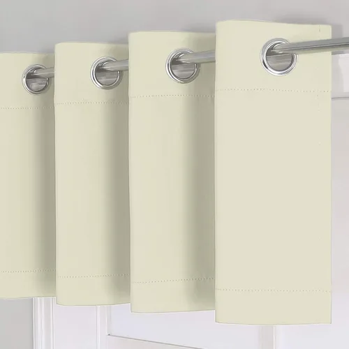 Miniatura 2 de SeeGlee Coffer - Cortina opaca con ojales en la parte superior, color marrón, cortinas con aislamiento térmico para cocina