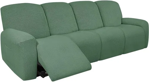 Miniatura 9 de vctops Fundas elásticas resistentes al agua, para sofá reclinable, suaves y lisas, con correa elástica antideslizante, protector de muebles