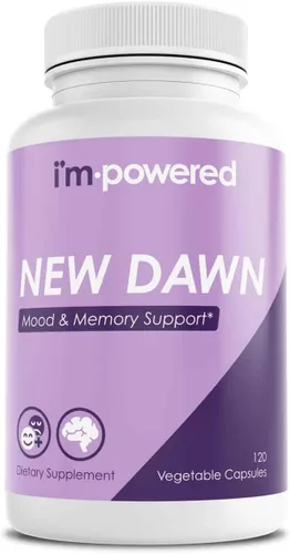 I'm Powered New Dawn - Orotato de litio, 10 mg, suplemento de apoyo al estado de ánimo, 120 cápsulas, vegetariano | Nutritional, Gluten-Free,