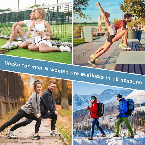 Miniatura 6 de Felicigeely Calcetines deportivos de tobillo para correr, de corte bajo, transpirables, acolchados, con pestañas, para hombres y mujeres, 6 pares