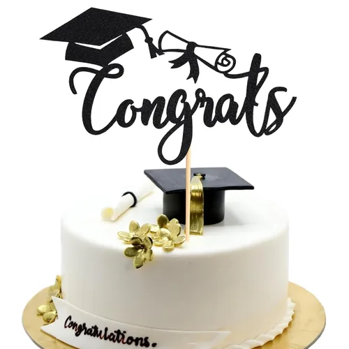 Miniatura 34 de Arthsdite 1 Pieza Decoración para Pastel de Graduación con Purpurina Dorada "So Proud of You" - 2025 Graduado Felicitaciones Senior Decoración
