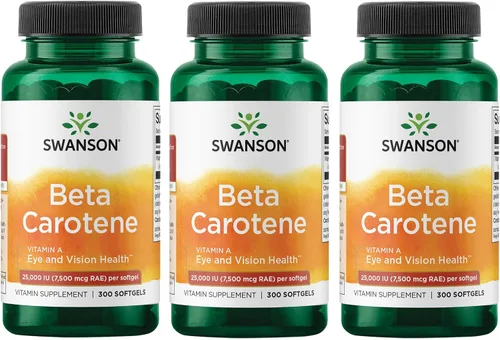 Miniatura 8 de Swanson Betacaroteno Vitamina A 25,000 UI Suplemento para la salud de los ojos y la piel para adultos que buscan la visión y el apoyo inmunológico