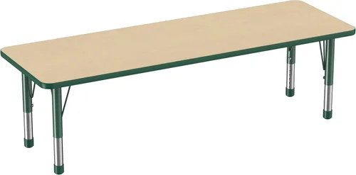 Miniatura 59 de FDP - Mesa rectangular para actividades escolares y aulas (24 x 36 pulgadas), patas gruesas para niños pequeños, altura ajustable de 15 a 24