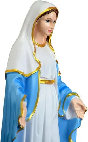Miniatura 3 de Estatua de Virgen María de Nuestra Señora de Gracia, estatua religiosa católica de resina de 12 pulgadas para oración o devoción en el hogar