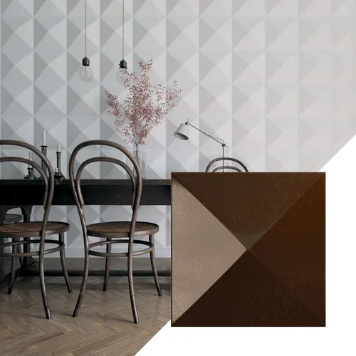 Miniatura 14 de Ekena Millwork 11 7/8 pulgadas de ancho x 11 7/8 pulgadas de alto Sellek EnduraWall Decorativo Panel de pared 3D, dorado