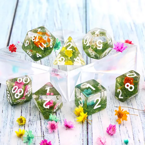 Miniatura 5 de Juego de dados DND, dados poliédricos jerárquicos sólidos, dados de resina de color para juegos de rol de D&D Dungeons and Dragons, juegos de rol
